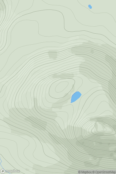Thumbnail image for Meall a' Chaorainn [Lochinver to Ullapool] showing contour plot for surrounding peak